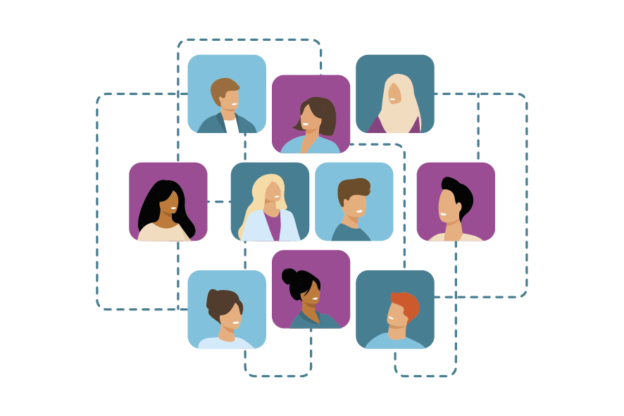 illustratie van diverse mensen illustratie van diverse mensen